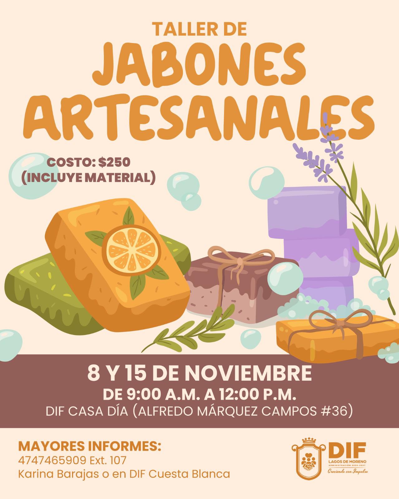 Taller de jabones artesanales en el Centro Casa Día